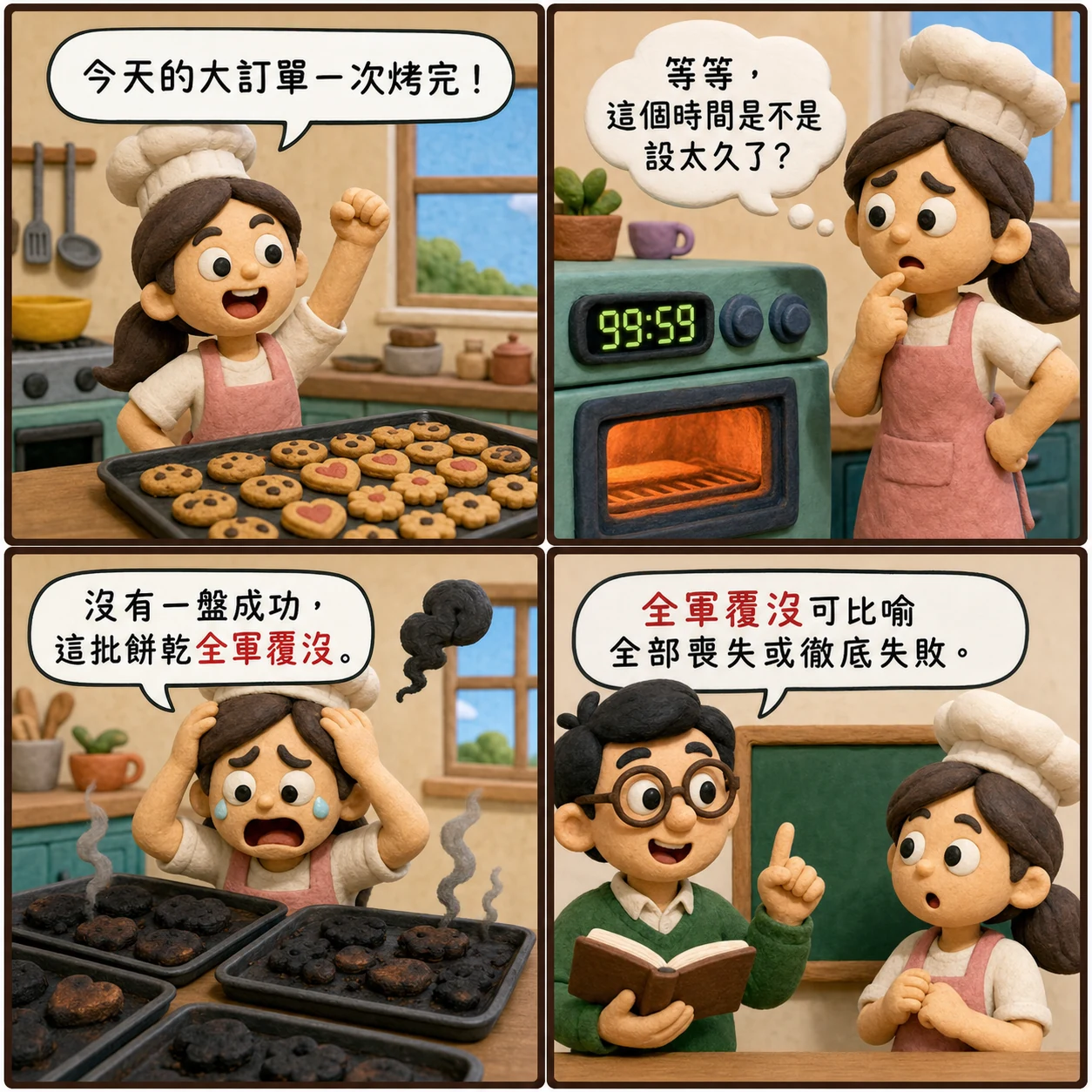 全軍覆沒的 AI 生成成語漫畫