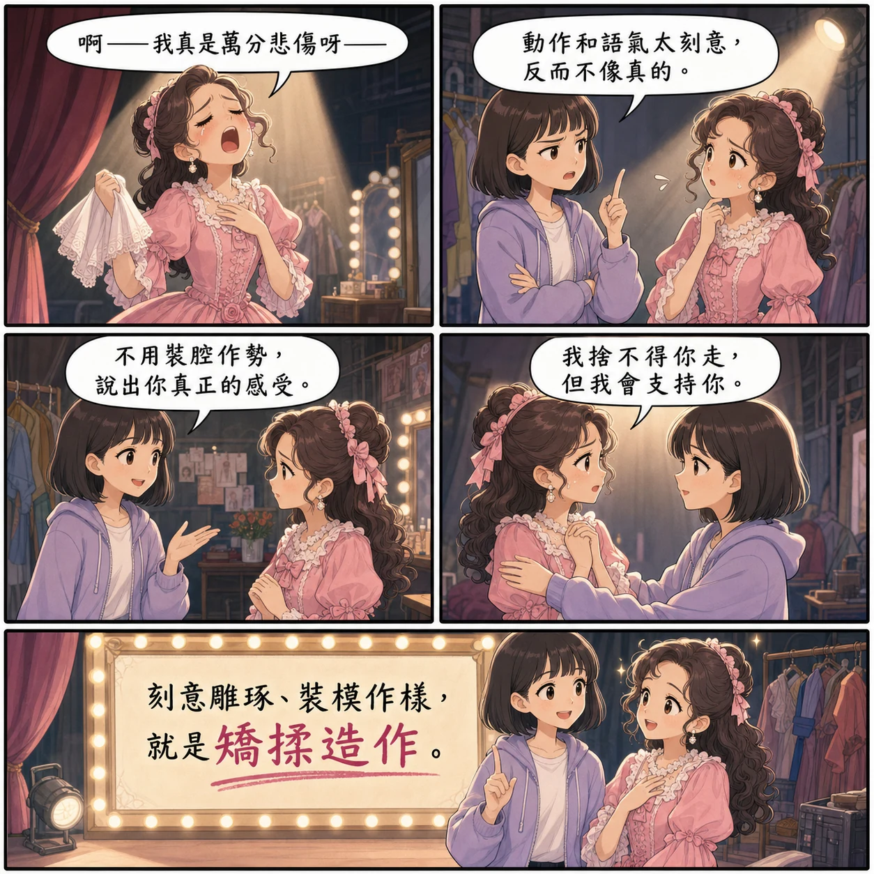 矯揉造作的 AI 生成成語漫畫