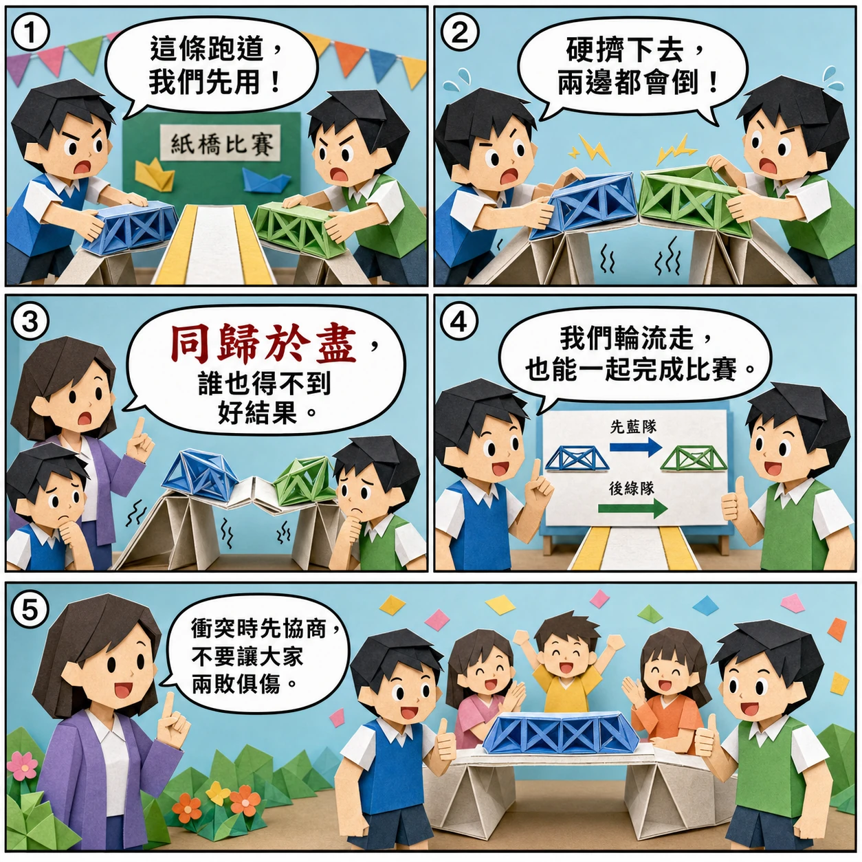 同歸於盡的 AI 生成成語漫畫