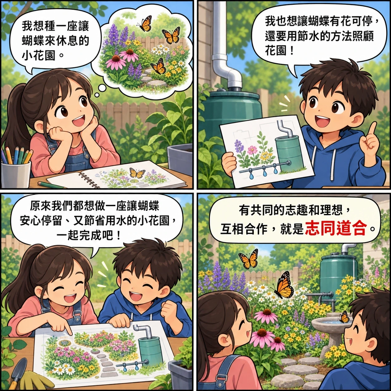 志同道合的 AI 生成成語漫畫
