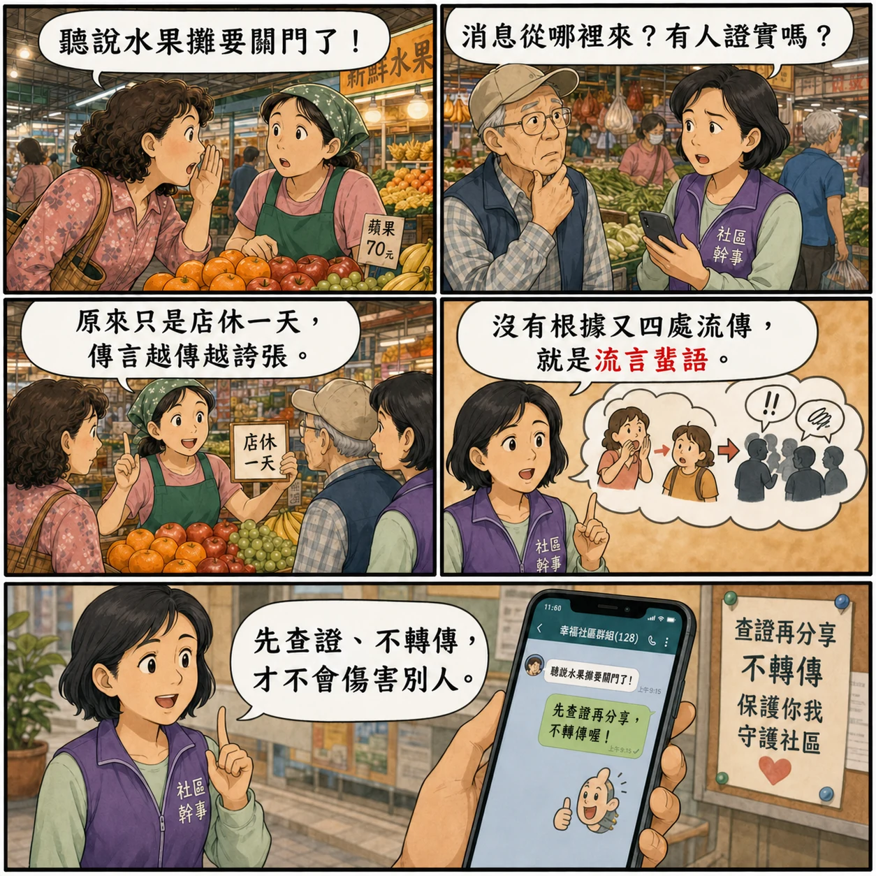流言蜚語的 AI 生成成語漫畫