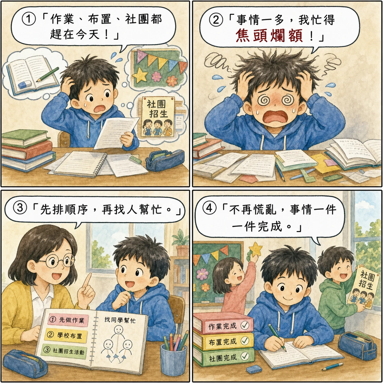 焦頭爛額的 AI 生成成語漫畫