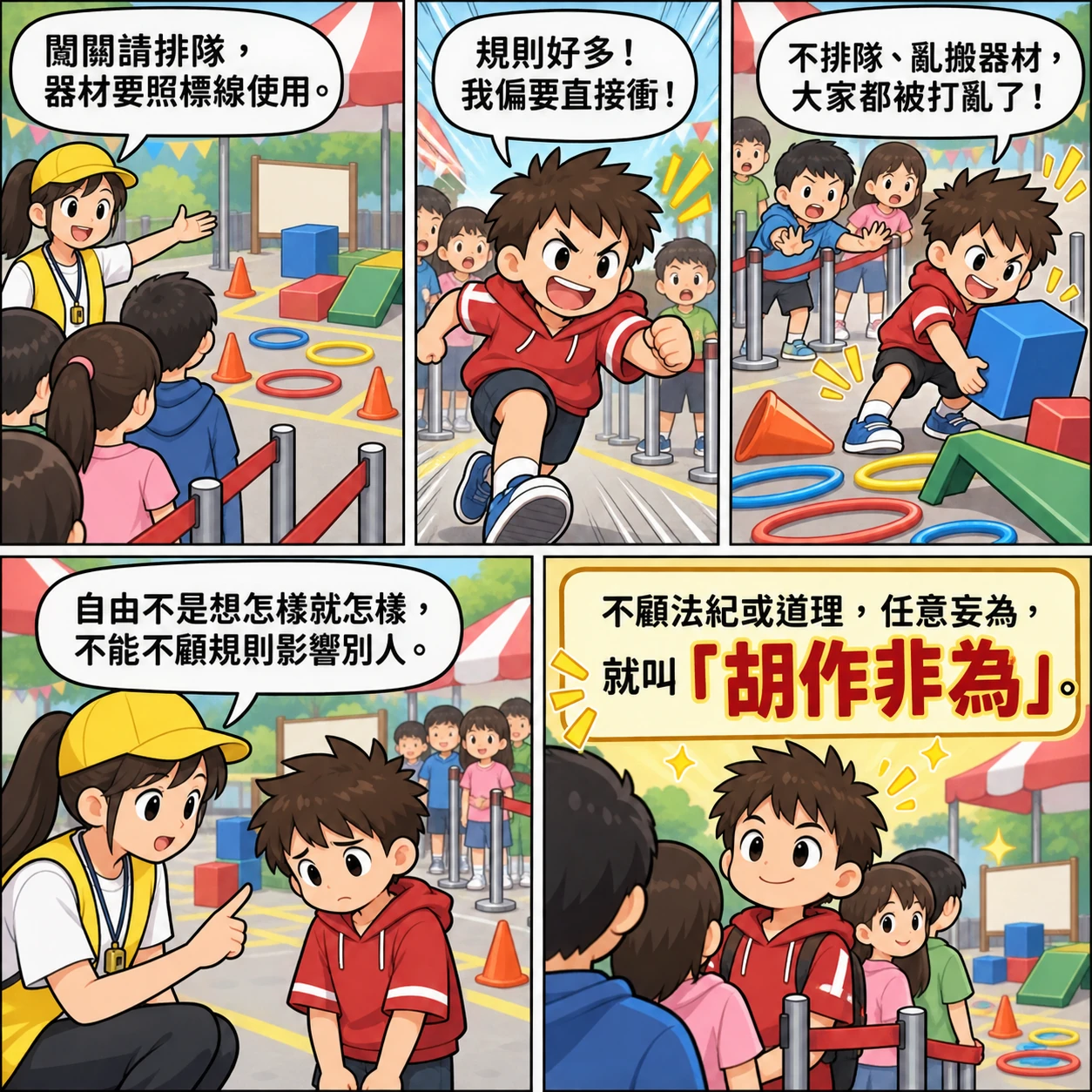 胡作非為的 AI 生成成語漫畫