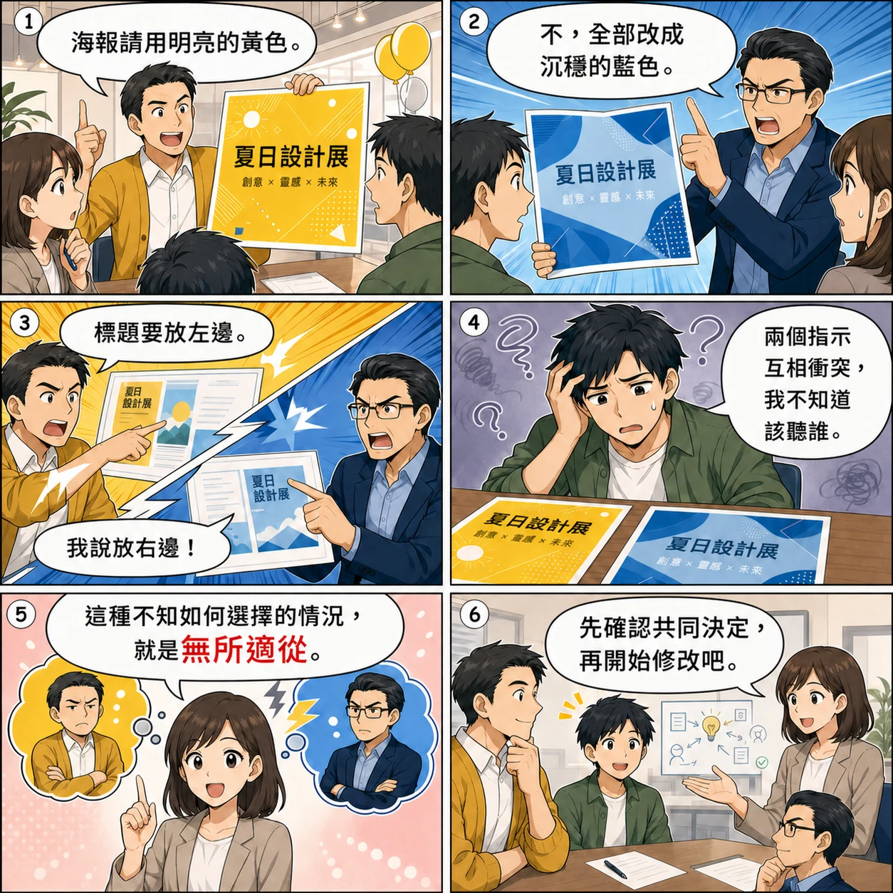 無所適從的 AI 生成成語漫畫