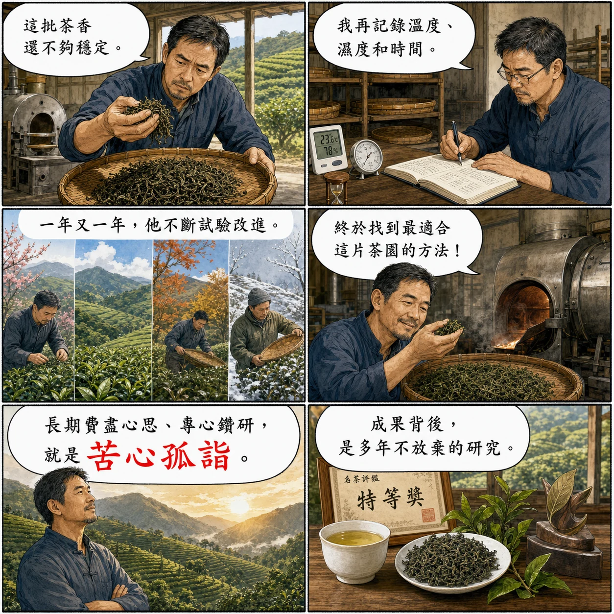 苦心孤詣的 AI 生成成語漫畫