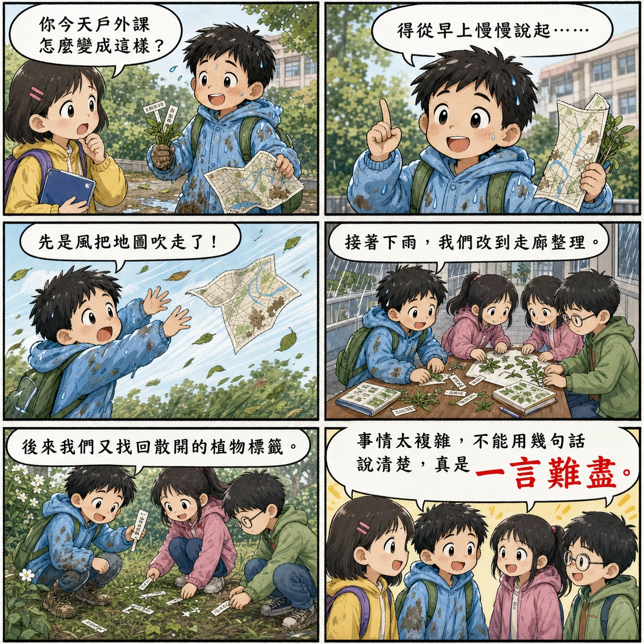 一言難盡的 AI 生成成語漫畫