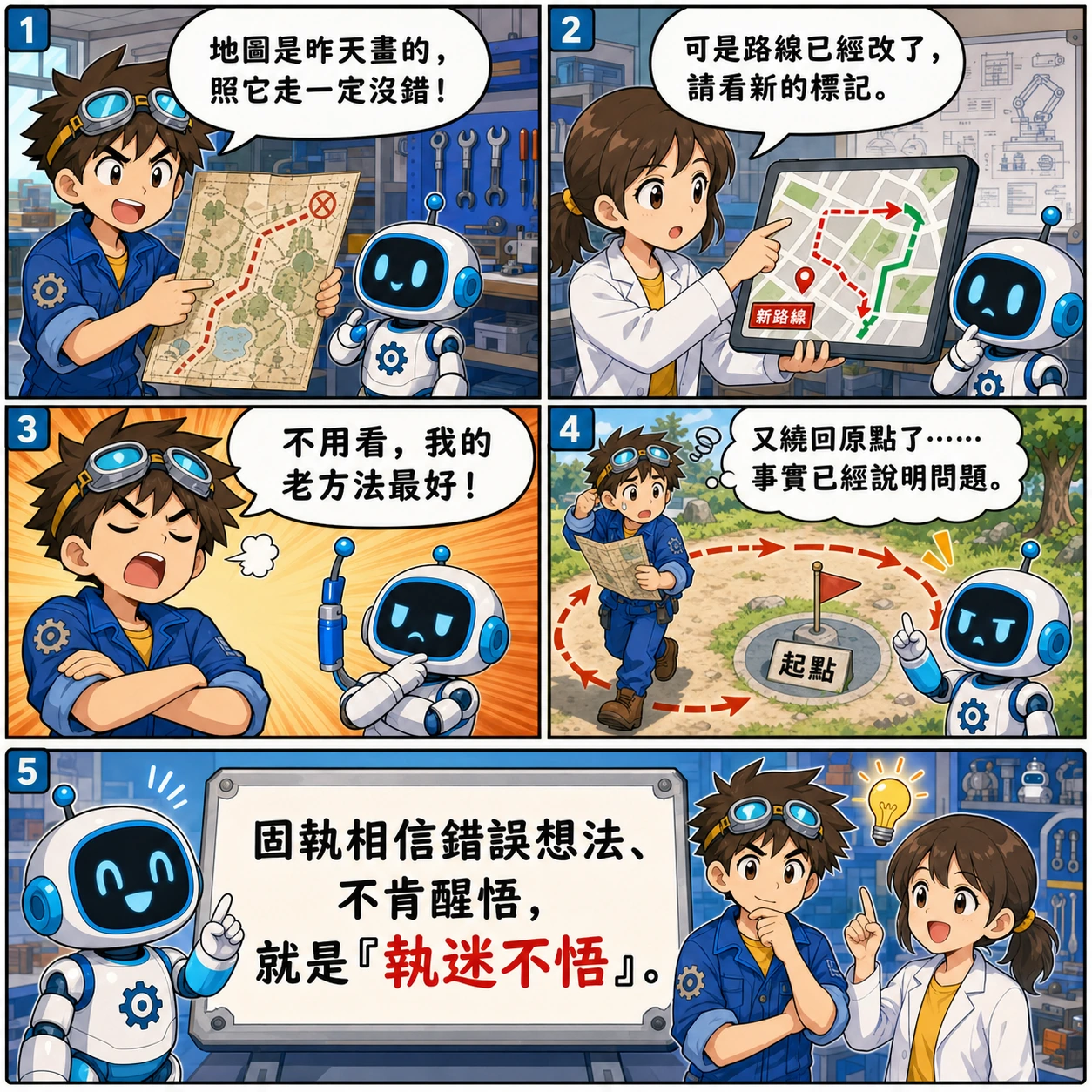 執迷不悟的 AI 生成成語漫畫