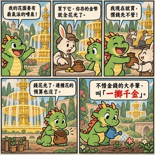 一擲千金成語漫畫縮圖