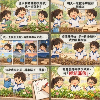 輕諾寡信成語漫畫縮圖