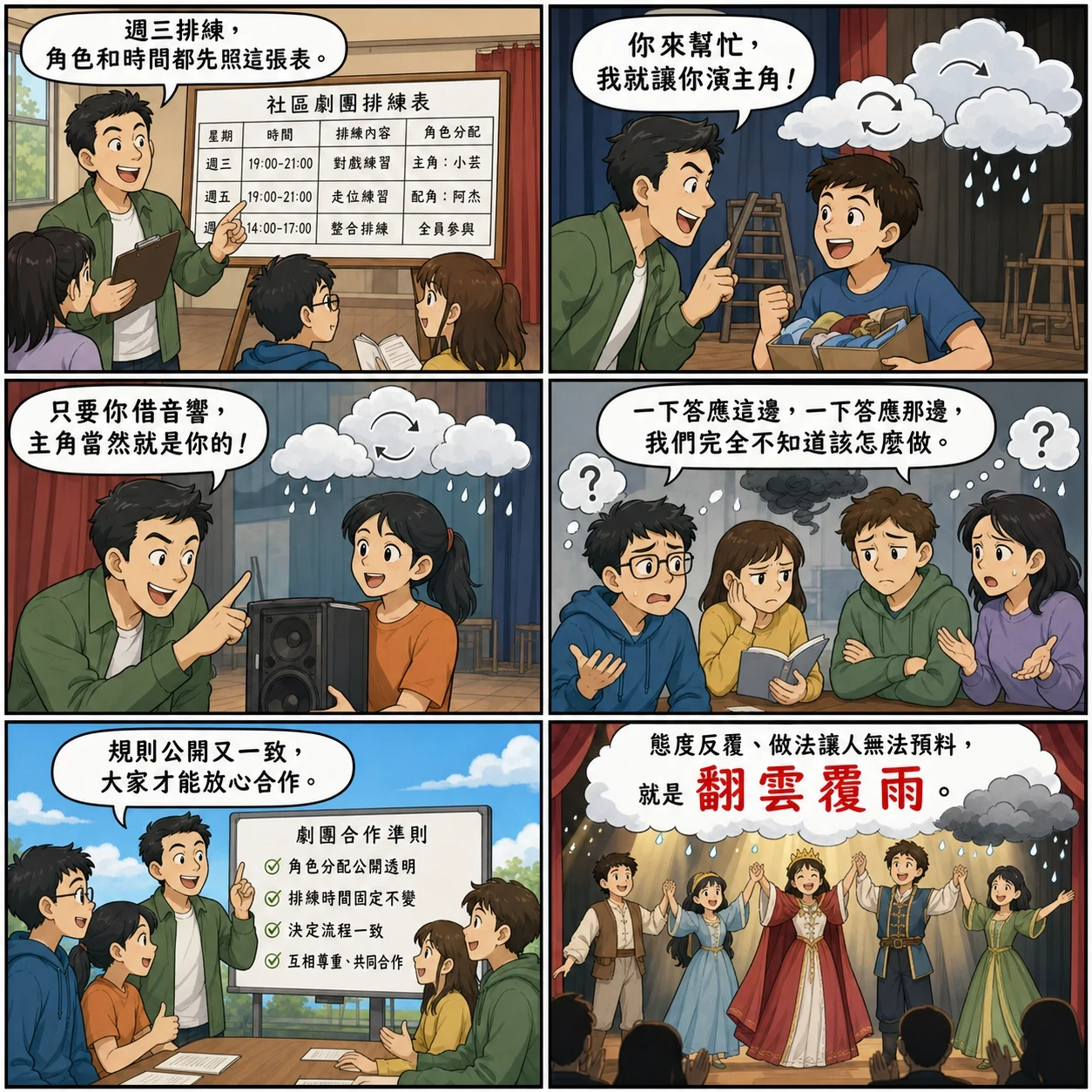 翻雲覆雨的 AI 生成成語漫畫