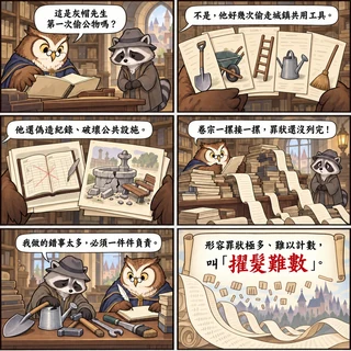 擢髮難數成語漫畫縮圖