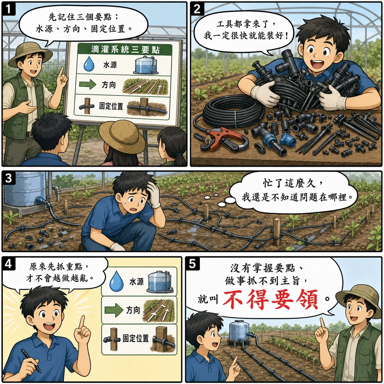 不得要領的 AI 生成成語漫畫