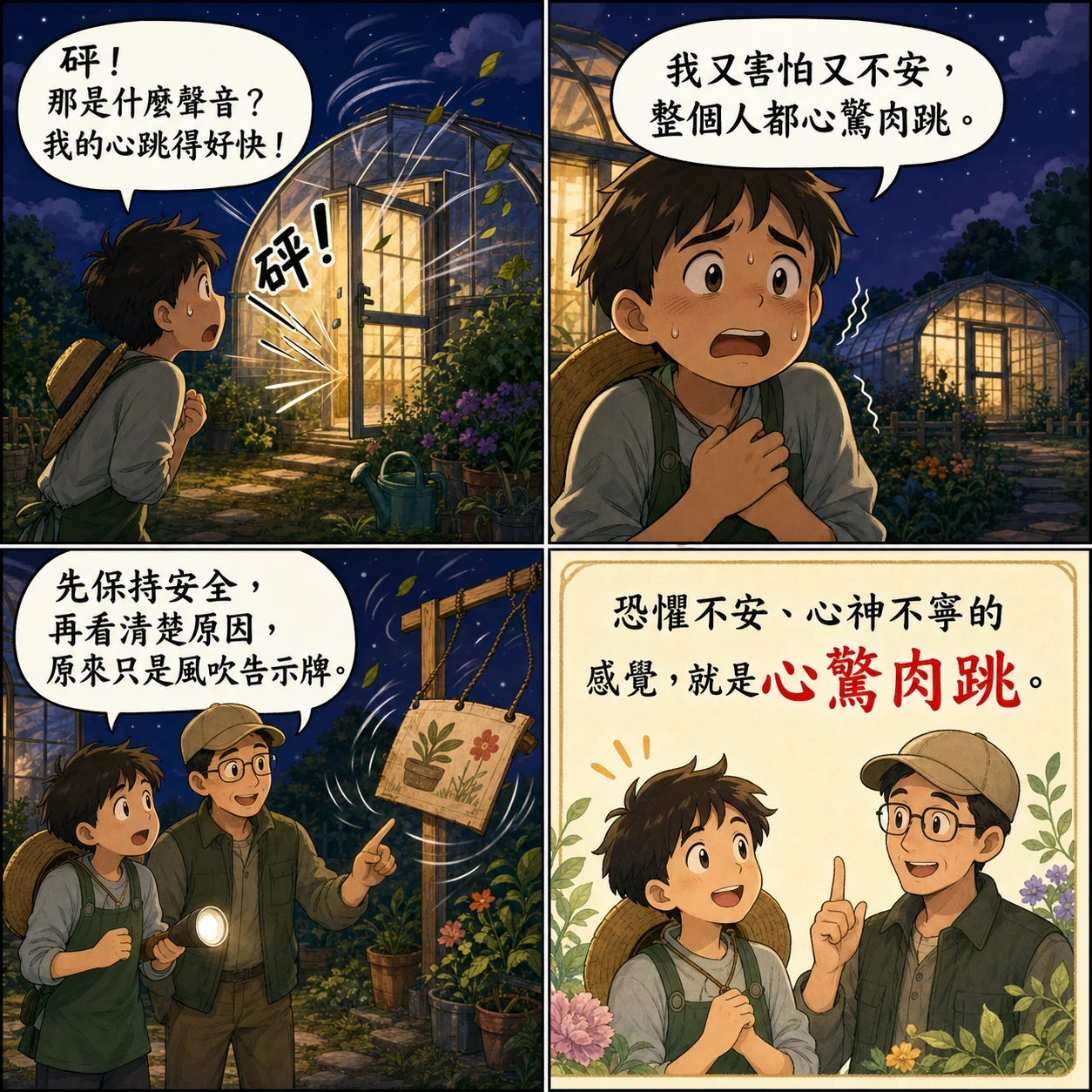 心驚肉跳的 AI 生成成語漫畫