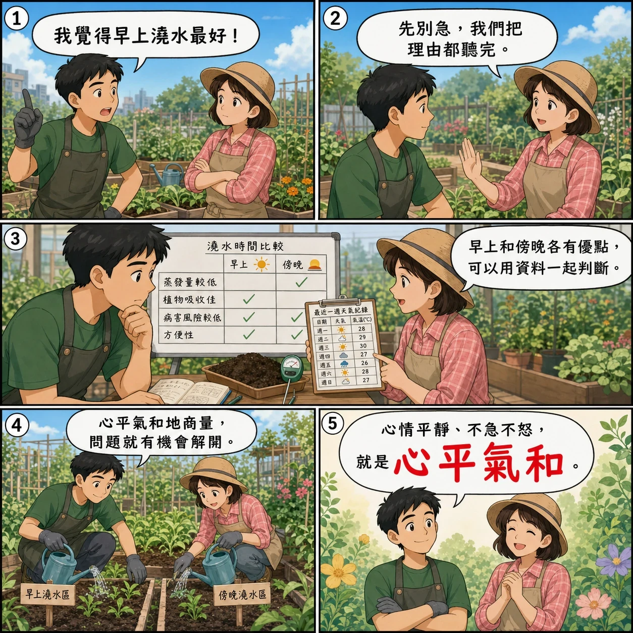 心平氣和的 AI 生成成語漫畫