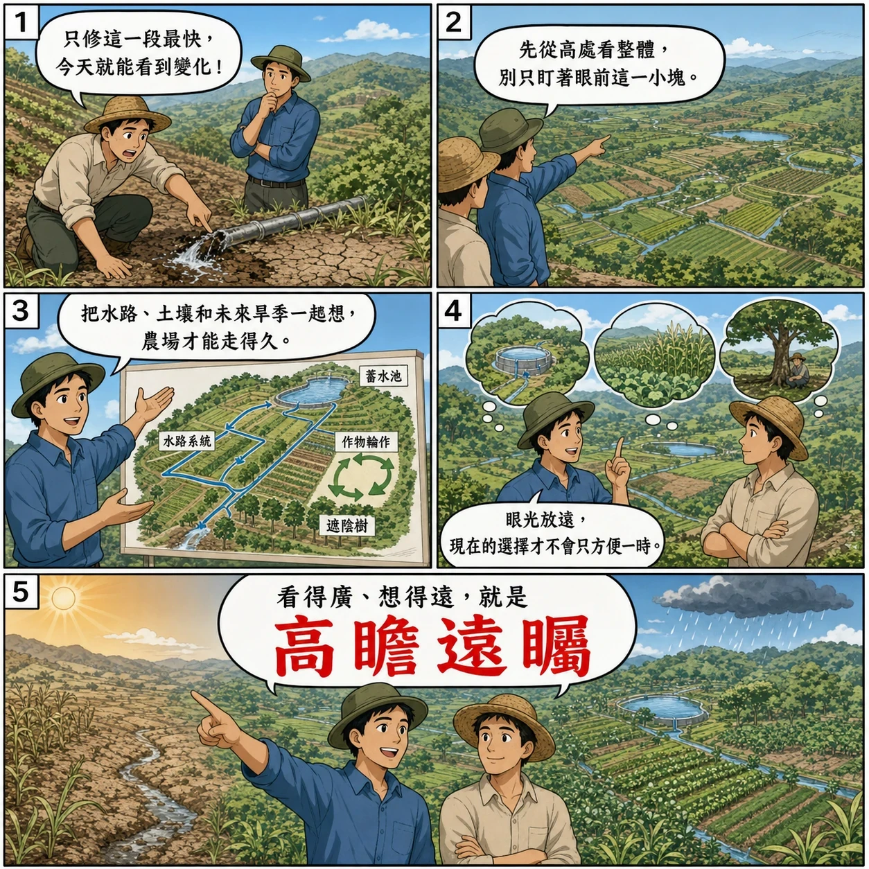 高瞻遠矚的 AI 生成成語漫畫