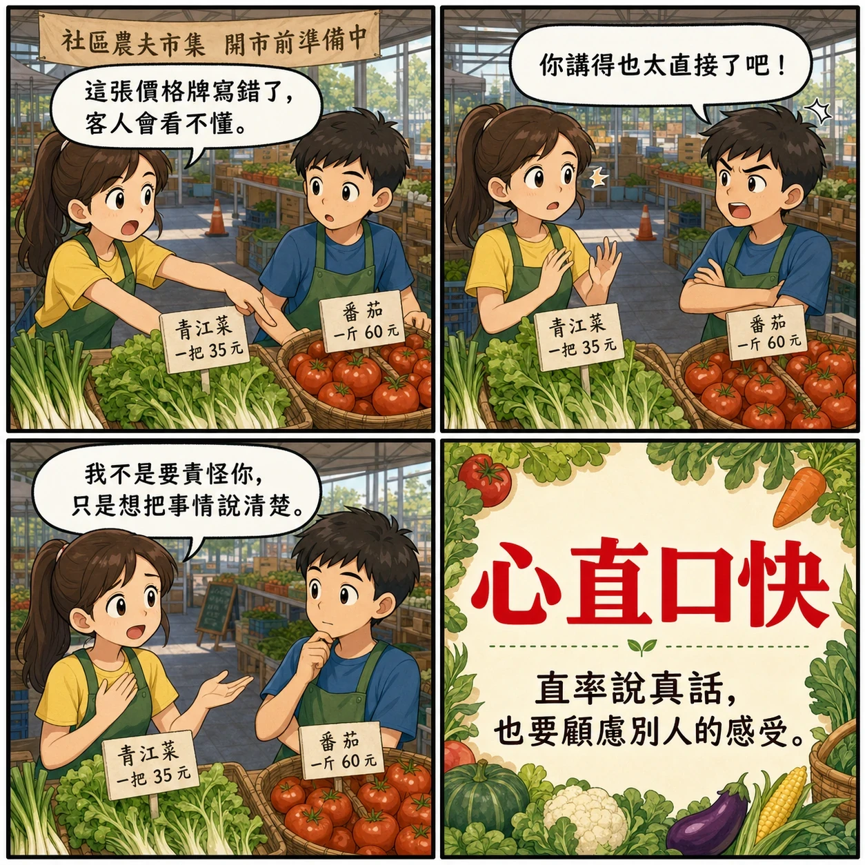 心直口快的 AI 生成成語漫畫
