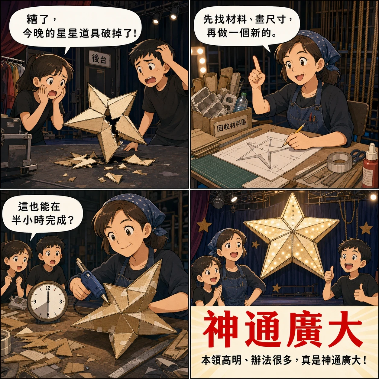 神通廣大的 AI 生成成語漫畫