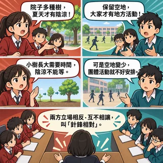 針鋒相對成語漫畫縮圖
