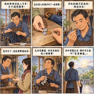 安貧樂道成語漫畫縮圖