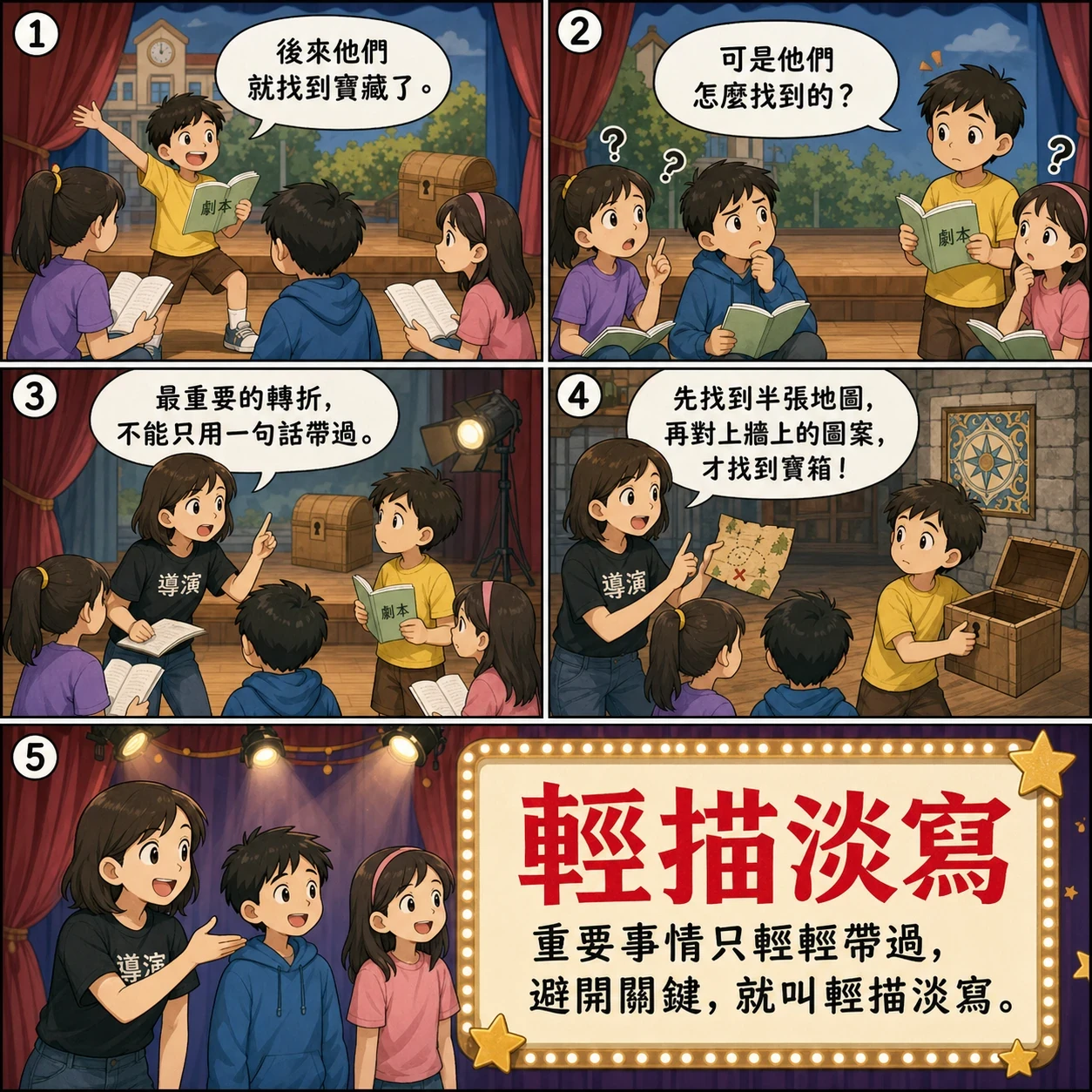 輕描淡寫的 AI 生成成語漫畫