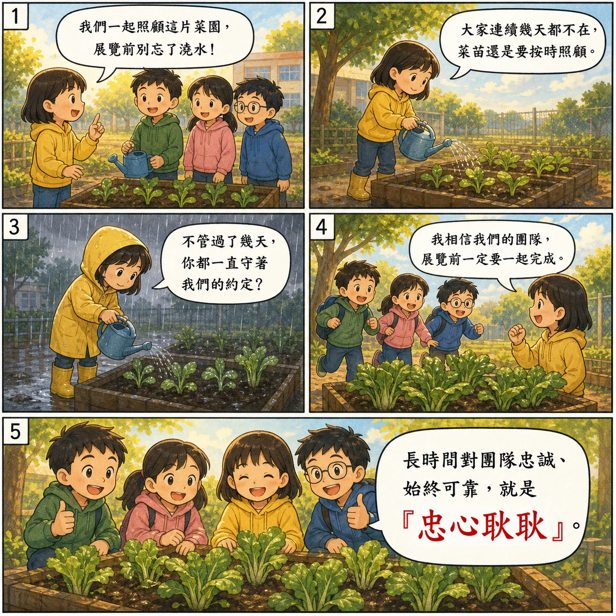 忠心耿耿的 AI 生成成語漫畫