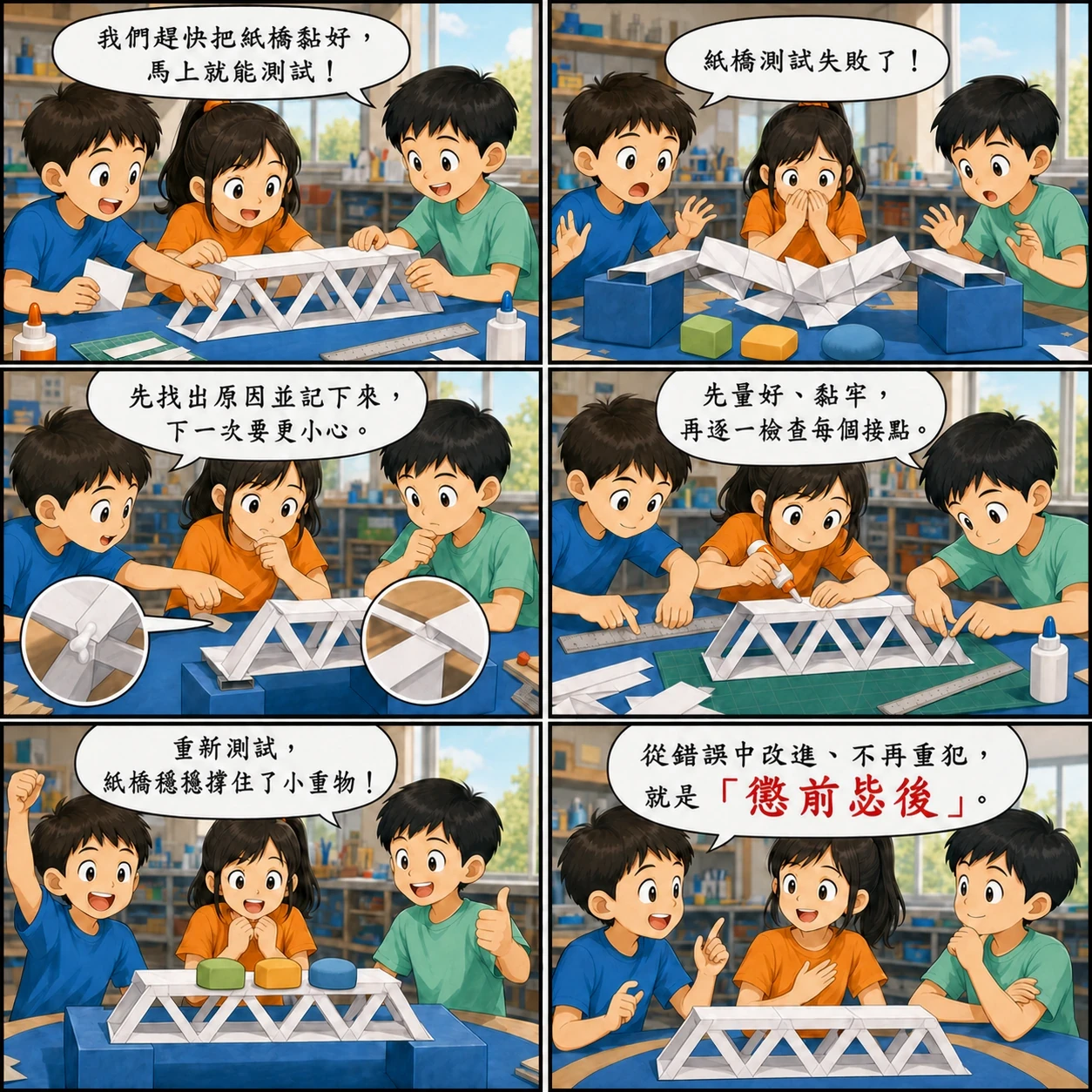 懲前毖後的 AI 生成成語漫畫