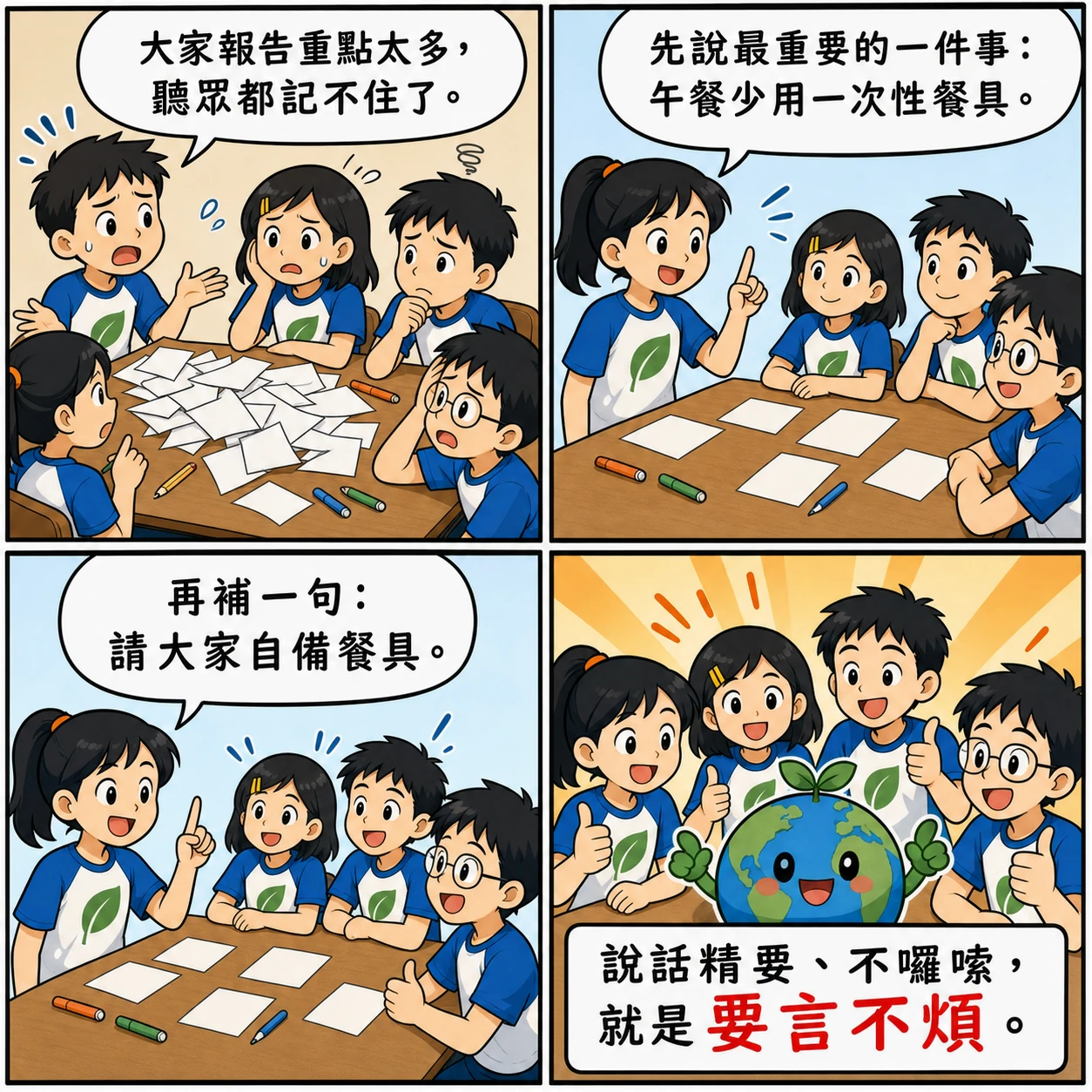 要言不煩的 AI 生成成語漫畫