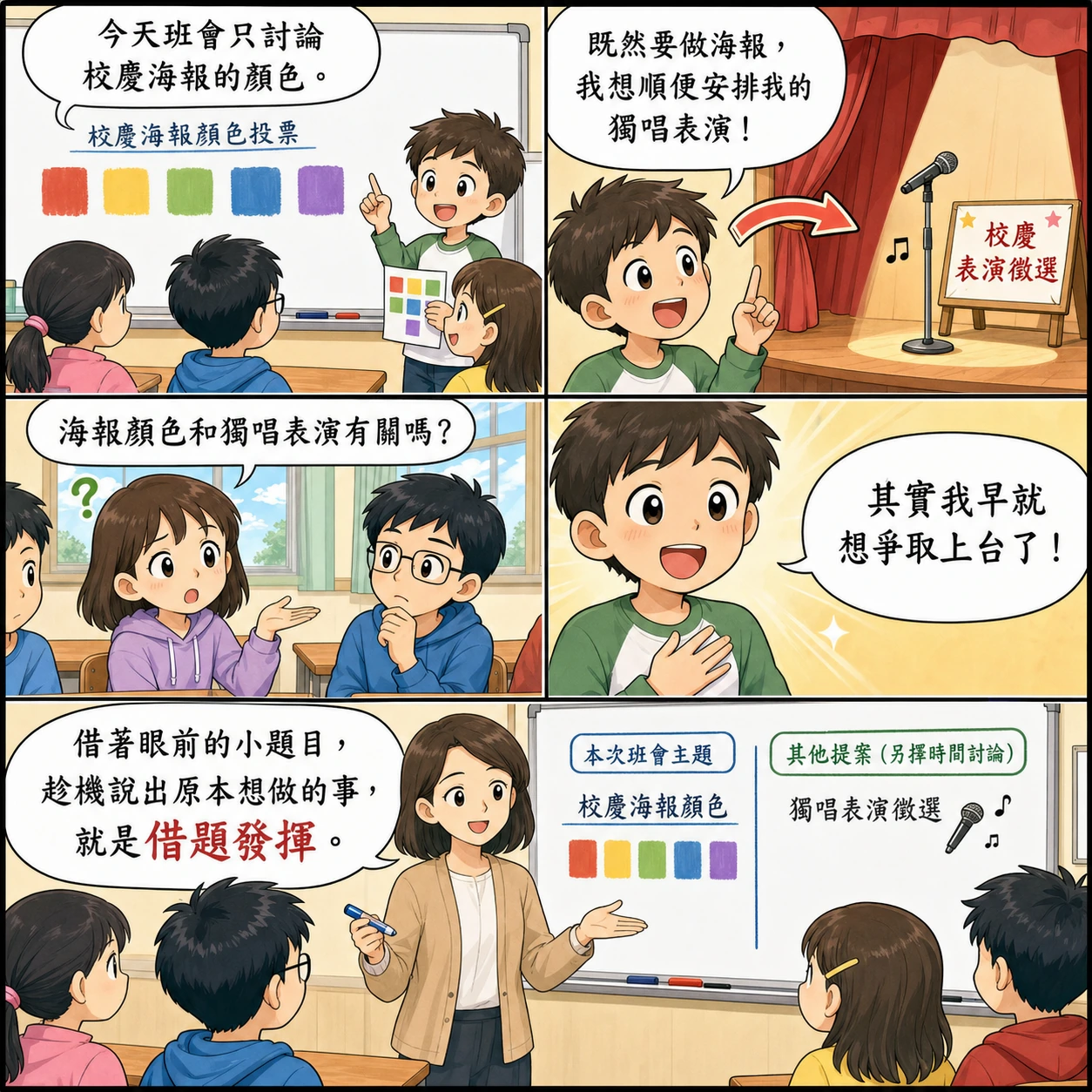 借題發揮的 AI 生成成語漫畫