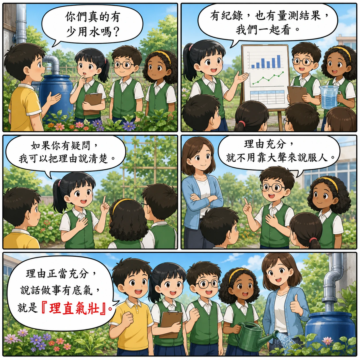 理直氣壯的 AI 生成成語漫畫