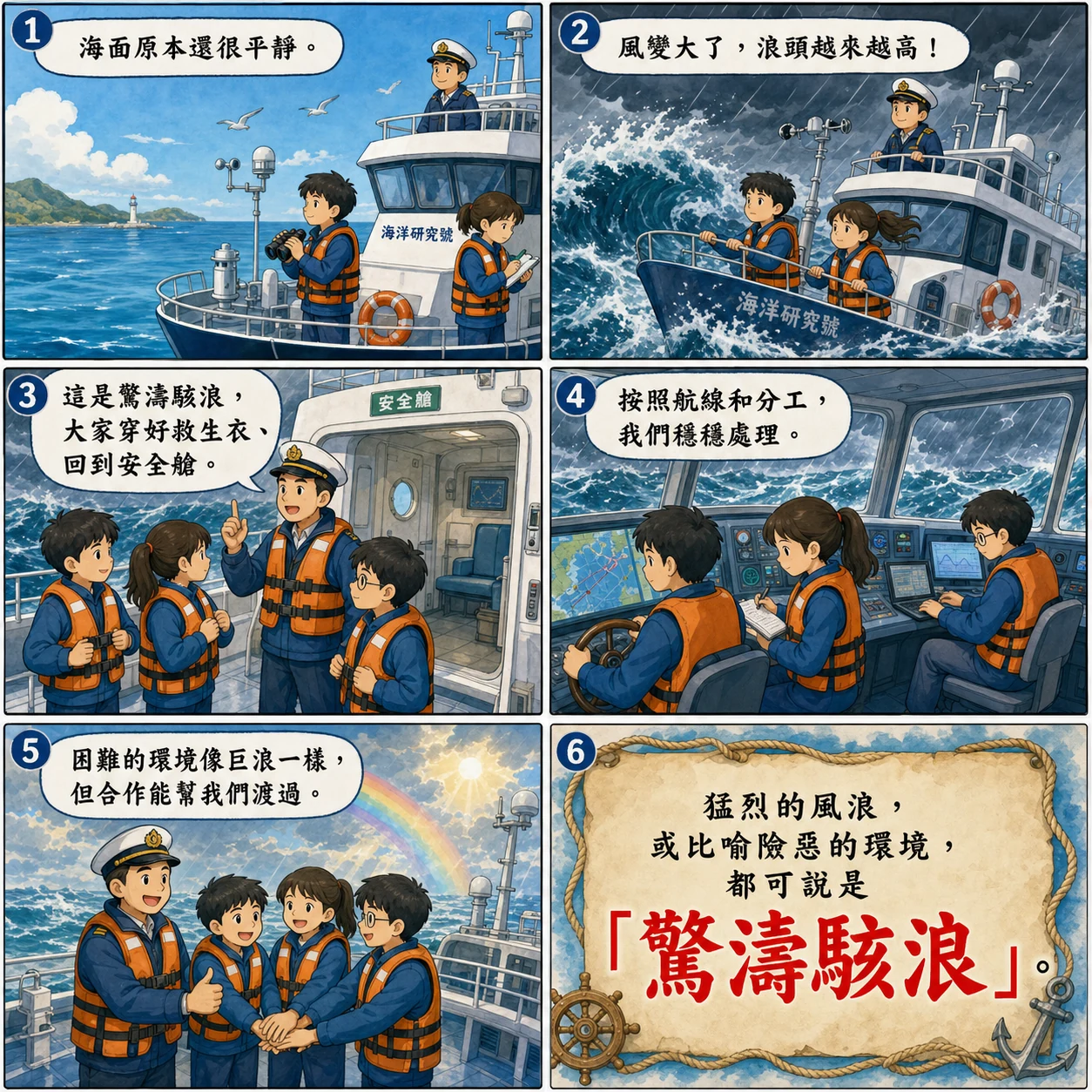 驚濤駭浪的 AI 生成成語漫畫