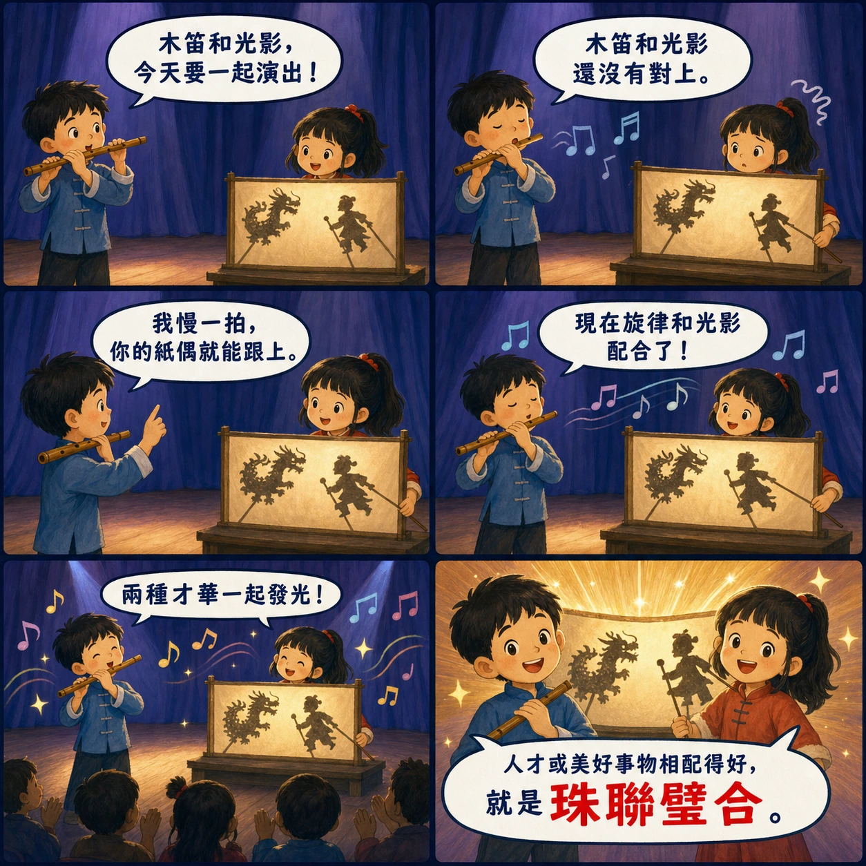 珠聯璧合的 AI 生成成語漫畫