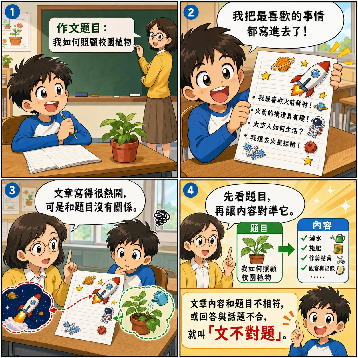 文不對題的 AI 生成成語漫畫