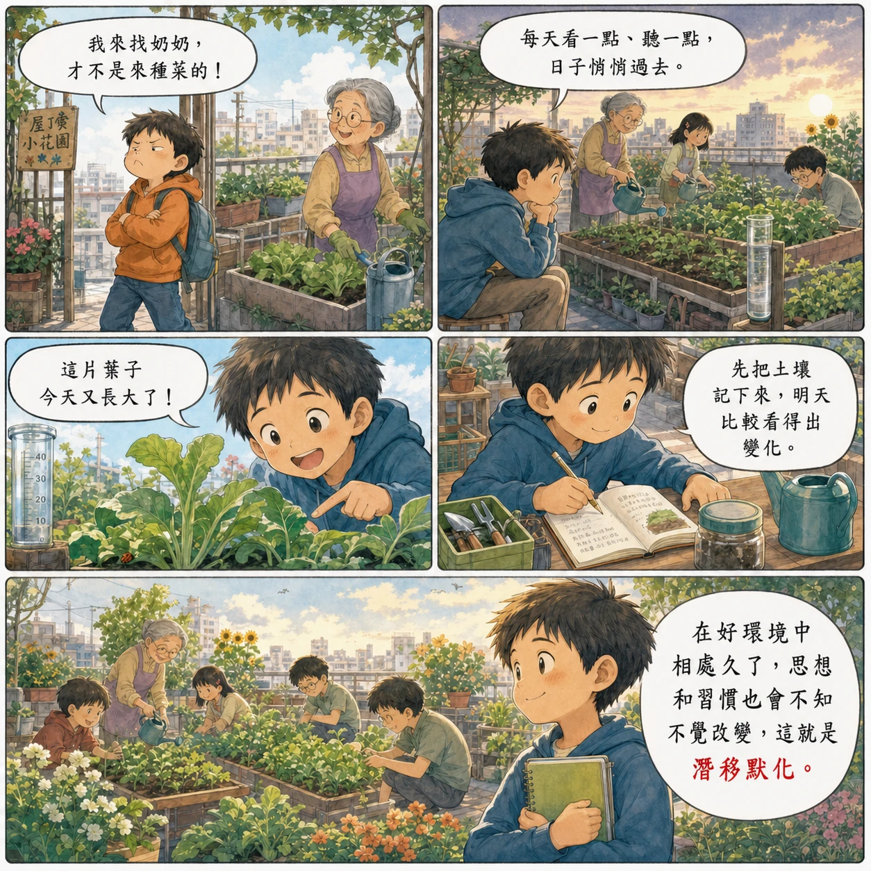 潛移默化的 AI 生成成語漫畫