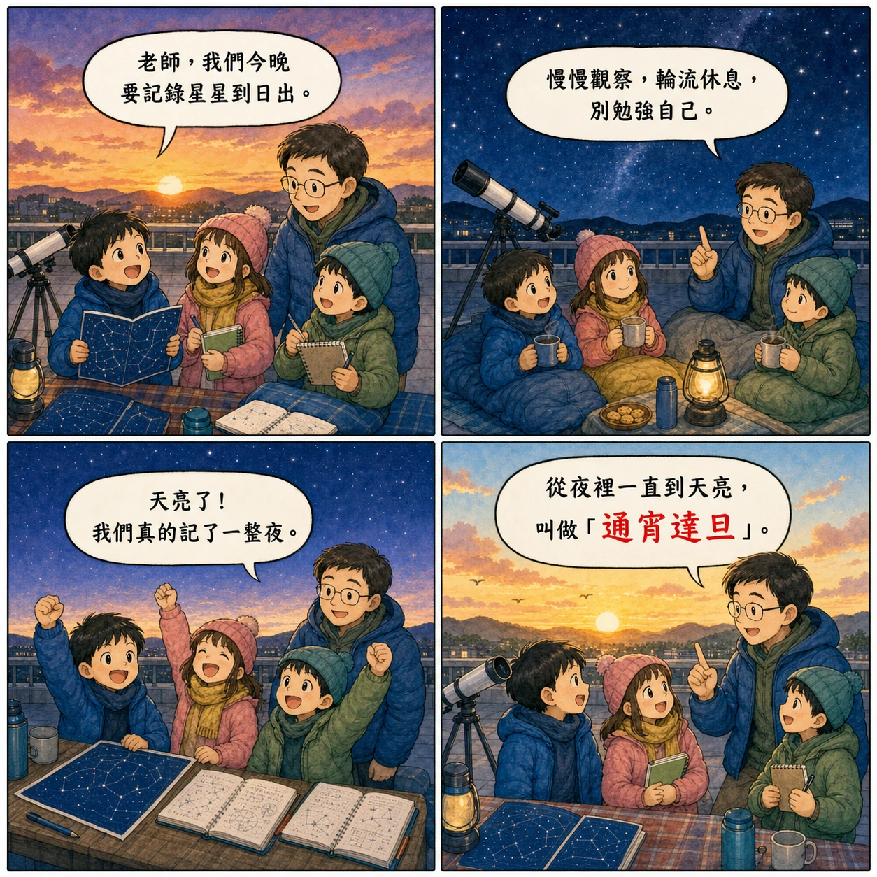 通宵達旦的 AI 生成成語漫畫