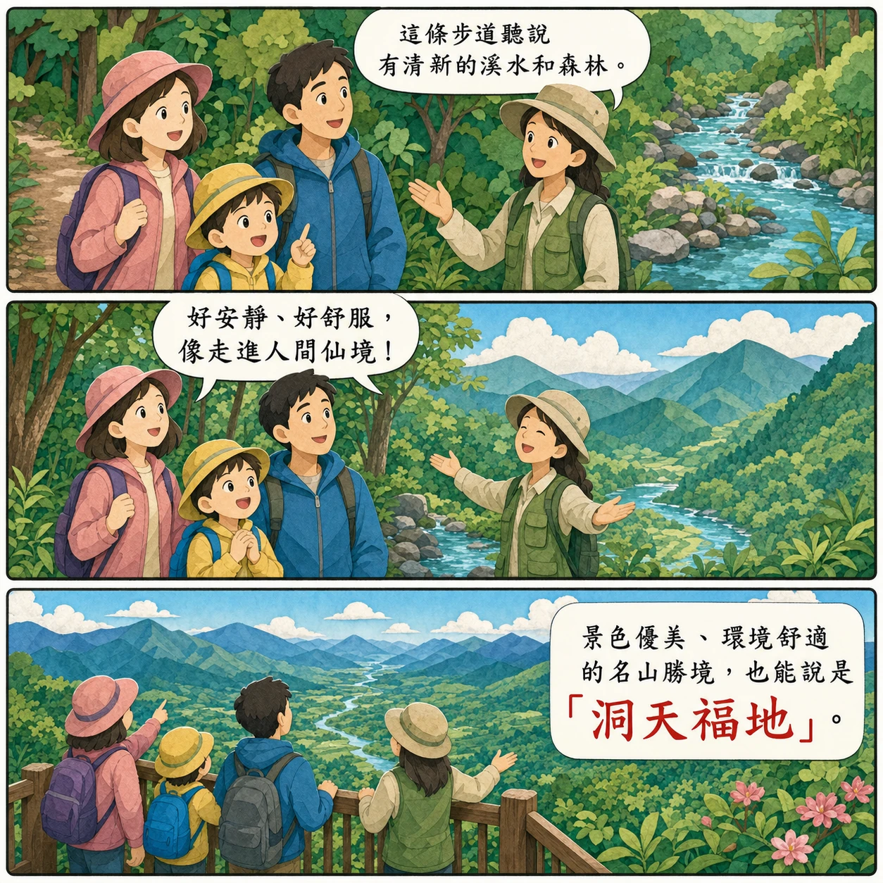 洞天福地的 AI 生成成語漫畫