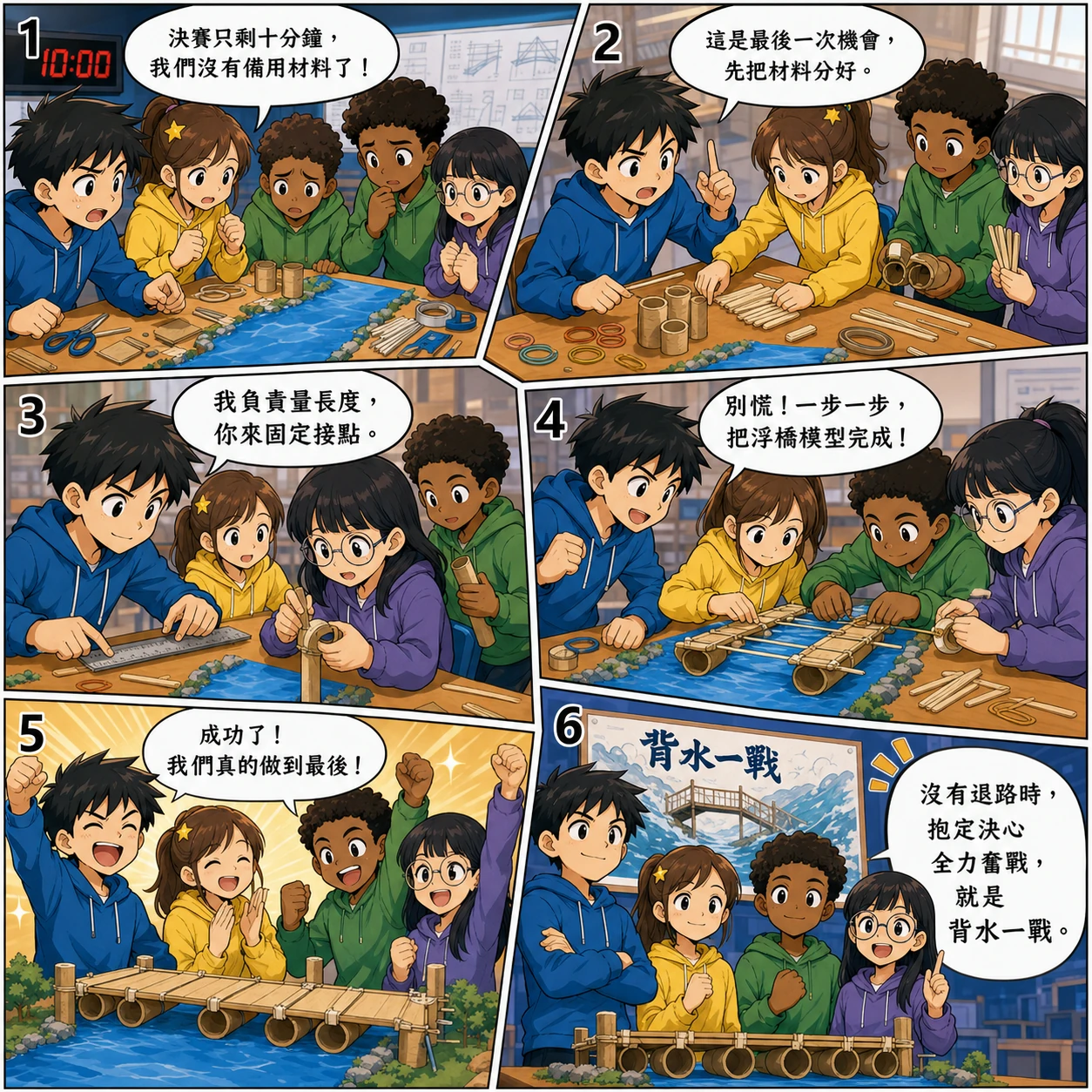 背水一戰的 AI 生成成語漫畫